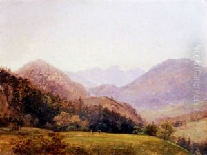 Gegend Bei Ruhpolding Gegen Die Loferer Steinberge by Georg Maximilian Johann Von Dillis