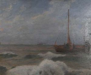 Fischerboot Auf Hoher See