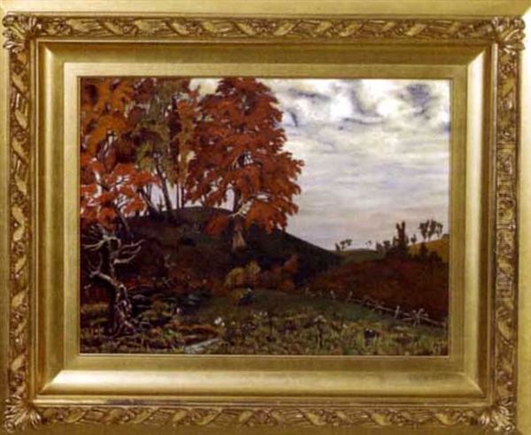 Self-portrait Of The Artist Seated In A Pastoral Landscape - view 1