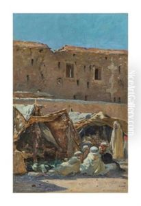 Le Marche De Brezina, Algerie by Alphonse Etienne Dinet