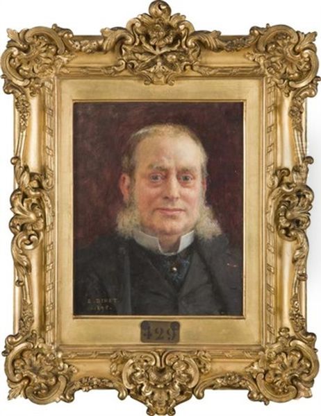Portrait De Charles Albert Antoine Cornille, Verificateur Des Douanes, Beau-pere De Jeanne Dinet, La Soeur De L"artiste, 1895. - view 1
