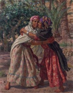 La Lutte Des Fillettes by Alphonse Etienne Dinet