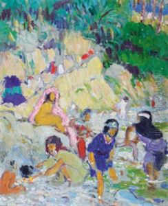 Laveuses Dans L'oued Bou Saada by Alphonse Etienne Dinet