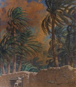 Le Sirocco, Ou Coup De Vent Dans L'oasis De Bou-saada by Alphonse Etienne Dinet