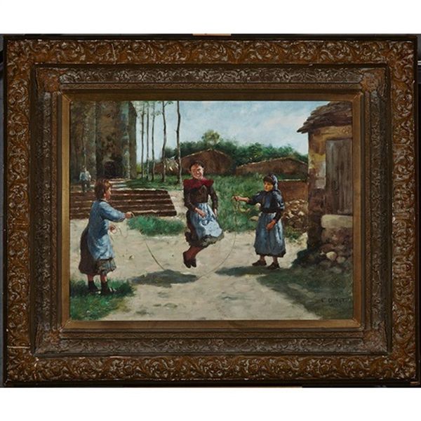 Young Girls Skipping Rope - view 1
