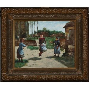 Young Girls Skipping Rope