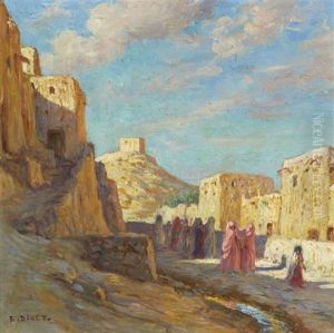 Promenades Des Femmes Dans Les Rues De Bou-saada by Alphonse Etienne Dinet