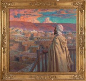 Le Muezzine Appelant Les Croyants A La Priere by Alphonse Etienne Dinet