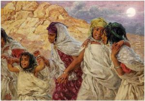 Le Depart Pour La Fete by Alphonse Etienne Dinet