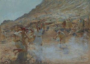 Le Jeu De La Poudre by Alphonse Etienne Dinet