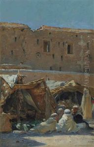 Le Marche De Brezina, Algerie by Alphonse Etienne Dinet
