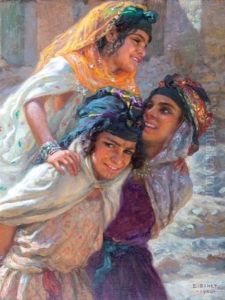 Jeu De Fillettes: L'alilou by Alphonse Etienne Dinet