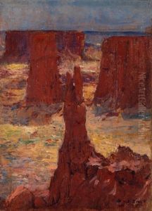 Paysage Algerien Brizina by Alphonse Etienne Dinet