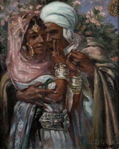 Couple by Alphonse Etienne Dinet