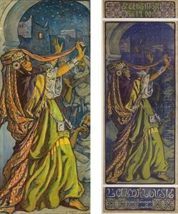 L'andalousie Au Temps Des Maures (+ L'andalousie Au Temps Des Maures Lithograph; 2 Works) by Alphonse Etienne Dinet