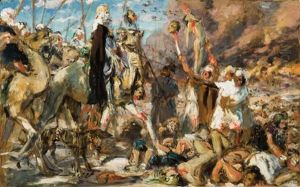 La Vengeance Des Fils D'antar (study) by Alphonse Etienne Dinet