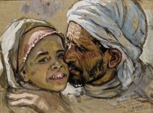 Tendresse Paternelle by Alphonse Etienne Dinet