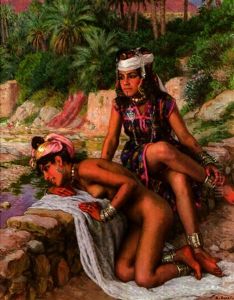 Jeunes Baigneuses Au Bord De L'oued