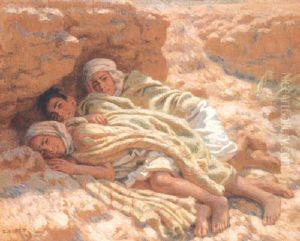 Trois Garcons De Bou Saada by Alphonse Etienne Dinet