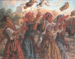 Jour De Fete by Alphonse Etienne Dinet