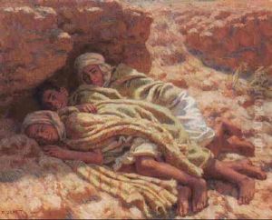 Trois Garcons De Bou-saada by Alphonse Etienne Dinet