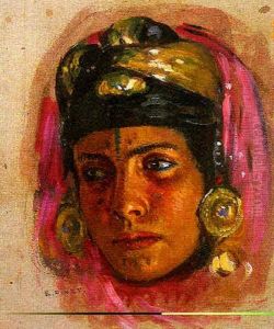 Tete De Femme, Vue De Trois-quarts