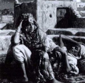 Sur Les Terrasses, Clair De Lune by Alphonse Etienne Dinet