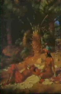 Baigneuses Dans La Palmeraie, Clair De Lune