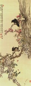 Birds Perching On Tree by  Ding Baoshu
