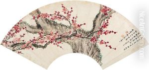Red Plum Blossoms by Ding Fuzhi