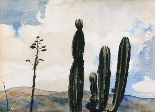 Paisaje Con Nopales - view 1
