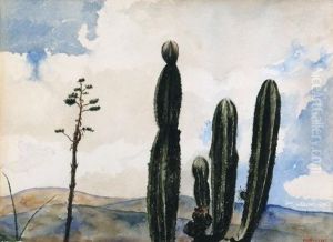 Paisaje Con Nopales by Gonzalo Arguelles Bringas
