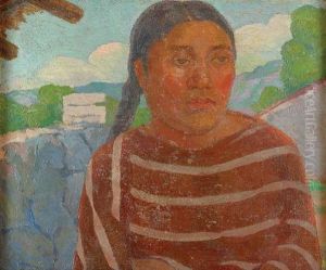 Retrato De Luz Jimenez Y Flores by Gonzalo Arguelles Bringas