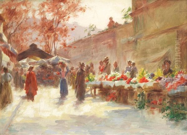 Street Market Scene - view 1