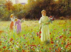 Women In A Field Of Poppies