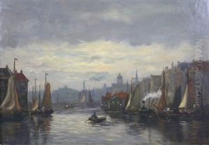 Binnenhaven Rotterdam by Antonius Bernardus Dirckx