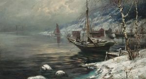 Vinter Ved Fjorden by Karl Edvard Diriks