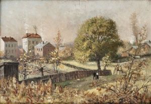 Bylandskap by Karl Edvard Diriks