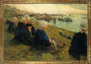 Jeunes Bretonnes Au Bord De La Mer