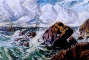 Mer Agitee En Bretagne by Karl Edvard Diriks