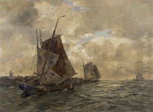 Fishing Boats At Mole by Andreas Dirks