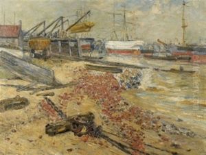 Hafen Mit Segelschiffen by Andreas Dirks