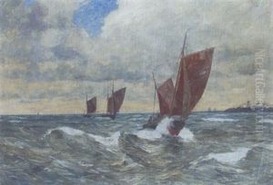 Segelschiffe Auf Bewegter See by Andreas Dirks