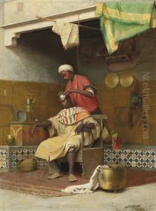 The Barber Shop, Tangiers by Jean Discart