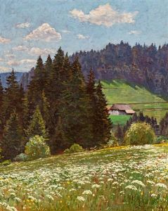 Wiesenblumen Im Schwarzwald (field Flowers At The Black Forest) by Hermann Dischler