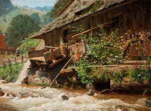 Water Mill At The Black Forest by Hermann Dischler