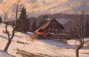 Winterabend Im Schwarzwald