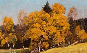 Birken Im Herbst by Hermann Dischler