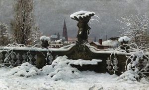 Blick Uber Die Dacher Von Ulm Auf Das Munster by Hermann Dischler