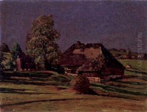 Sommerlandschaft Mit Gehoft Sommerlandschaft Mit Gehoft